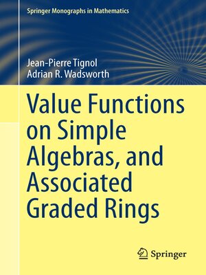 cover image of Value Functions on Simple Algebras, and Associated Graded Rings